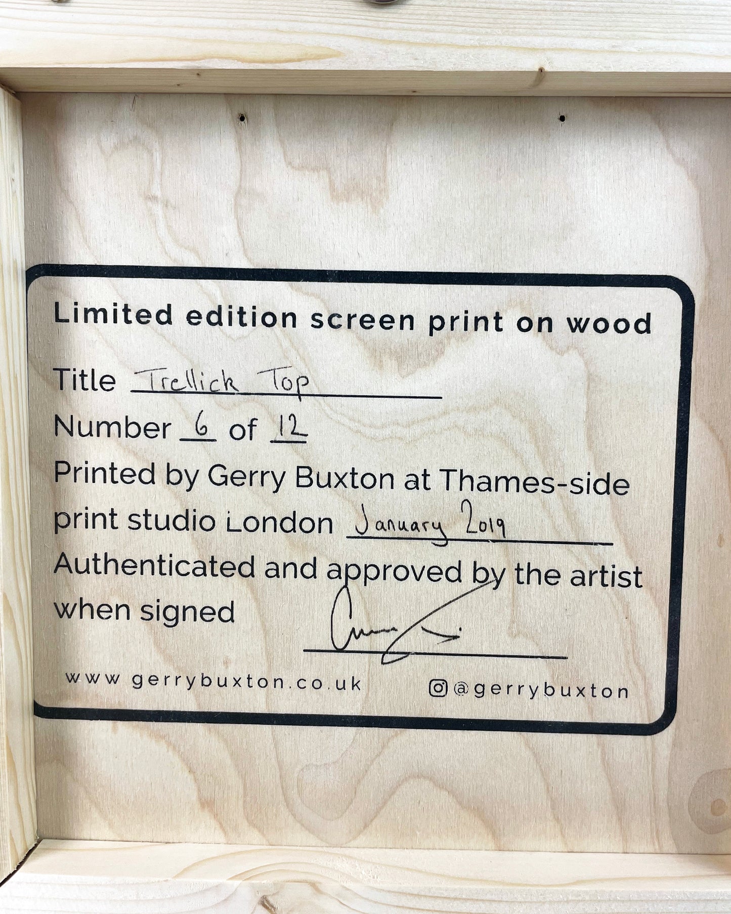 Trellick Top number 6/12