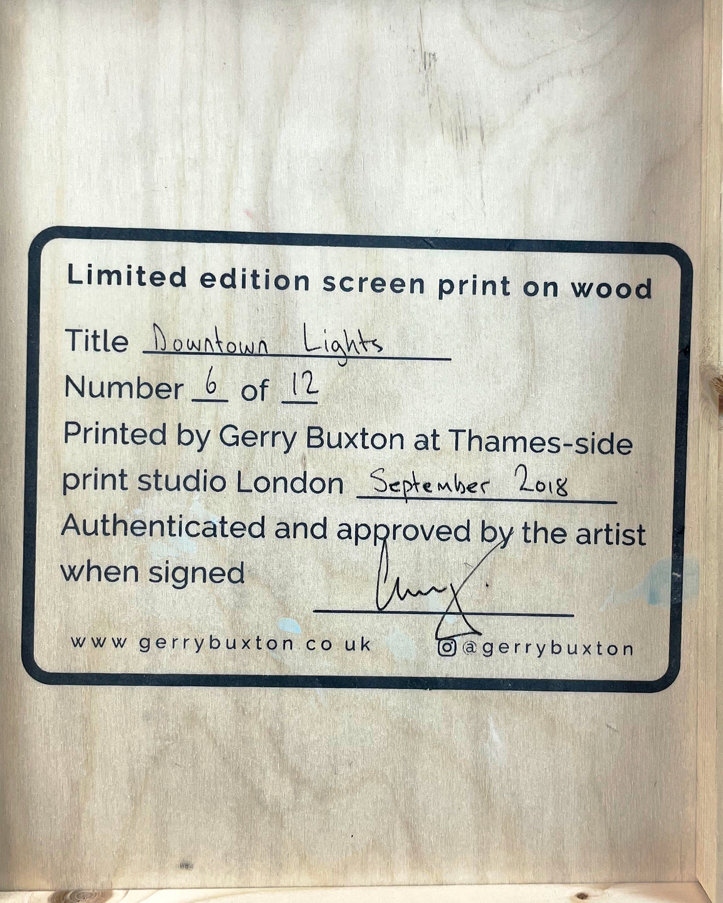 Downtown Lights number 6/12